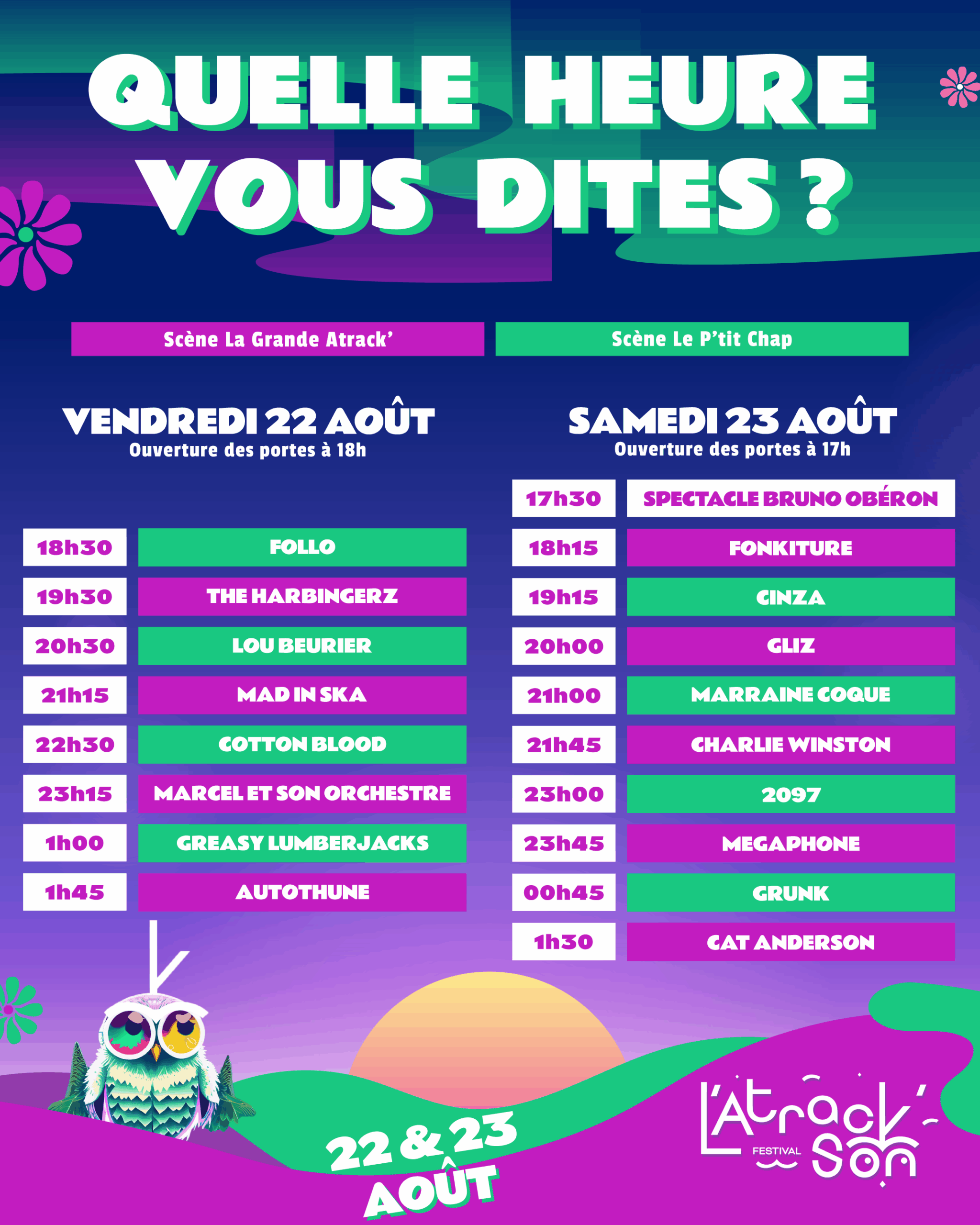 Les horaires